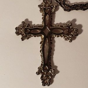 Vintage 1970s Cross & Chain Pendant